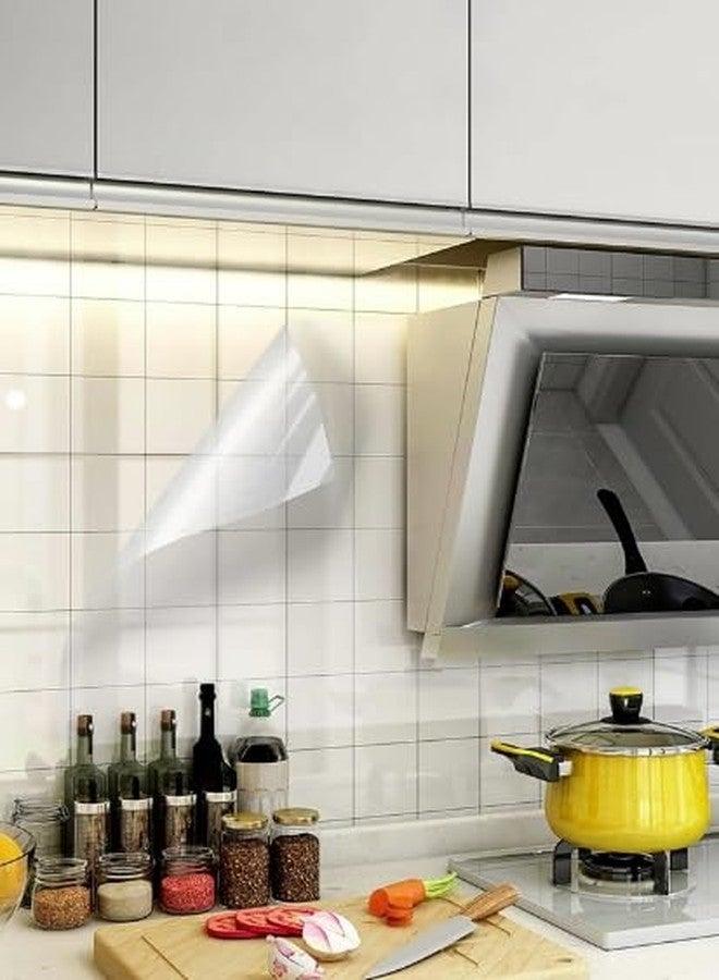 صن بيرد ملصق مطبخ شفاف من صن بيرد، ملصق خزانة مقاوم للماء للمنزل، ورق جدران مقاوم للزيت (19 بوصة × 10 قدم، غشاء واقٍ) - Image 4